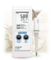 HI99161 微电脑酸度pH -温度°C测定仪（奶类/食品行业）