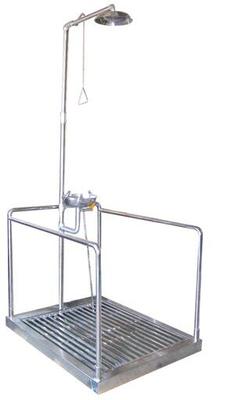 HT02106不銹鋼復合式腳踏護欄型洗眼器